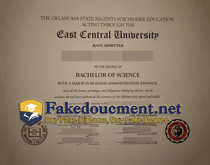 purchase realistic East Central University diploma