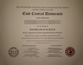 purchase realistic East Central University degree