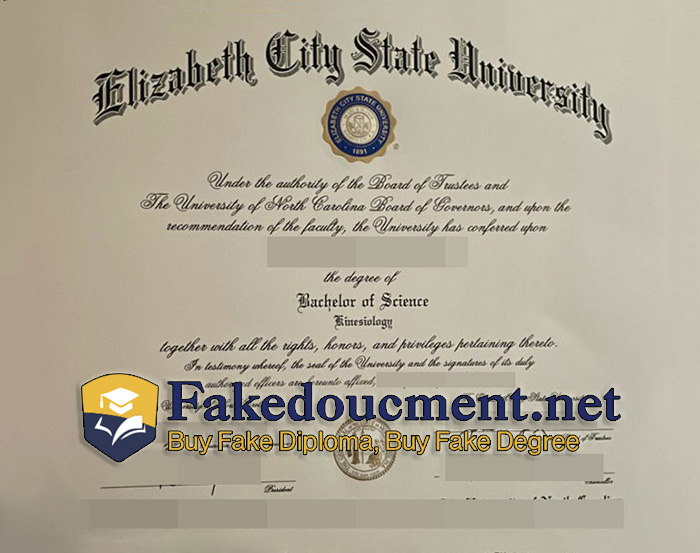 purdhase realistic Elizabeth City State University diploma