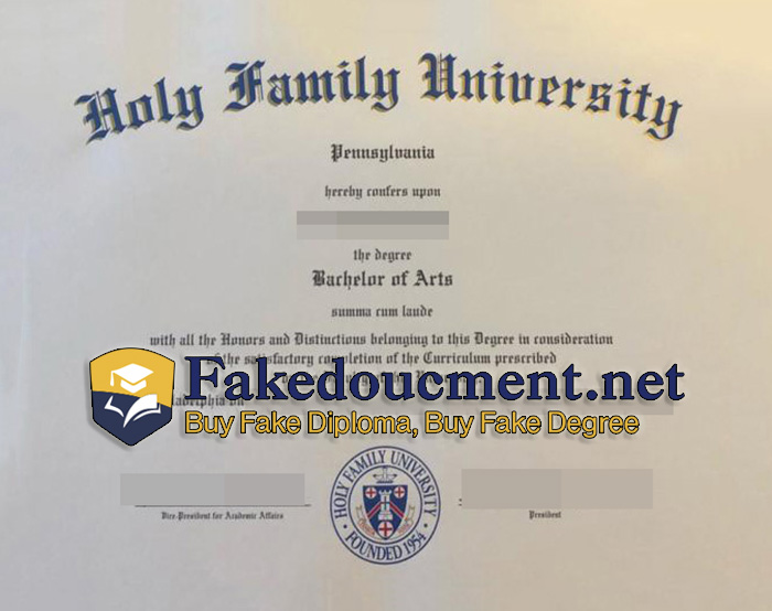 purchase realistic Holy Family University diploma