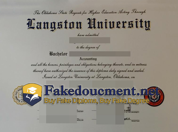 purchase realistic Langston University diploma