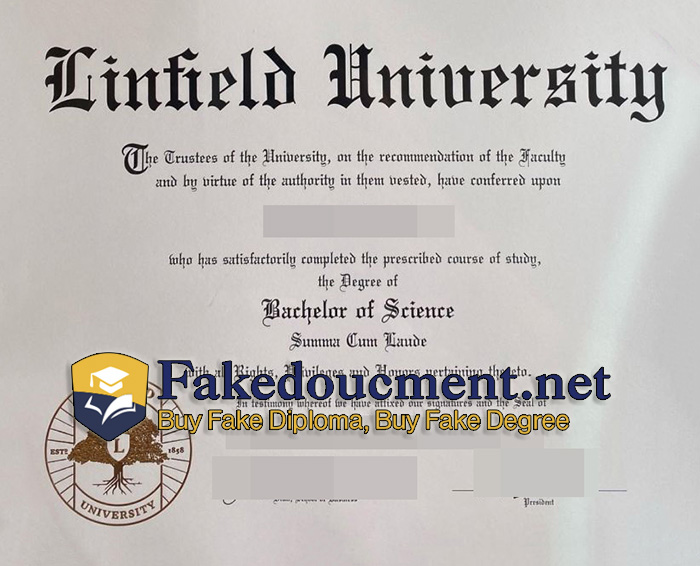 purchase realistic Linfield University diploma