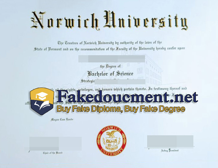 purchase realistic Norwich University diploma