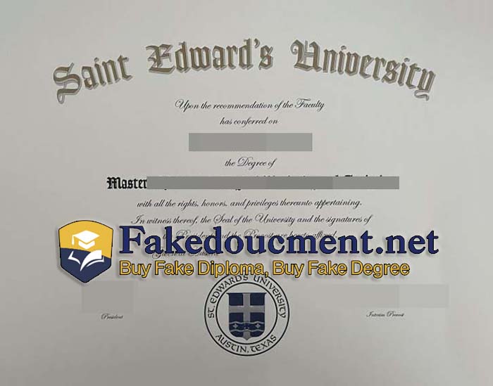 purchase realistic Saint Edward's University diploma