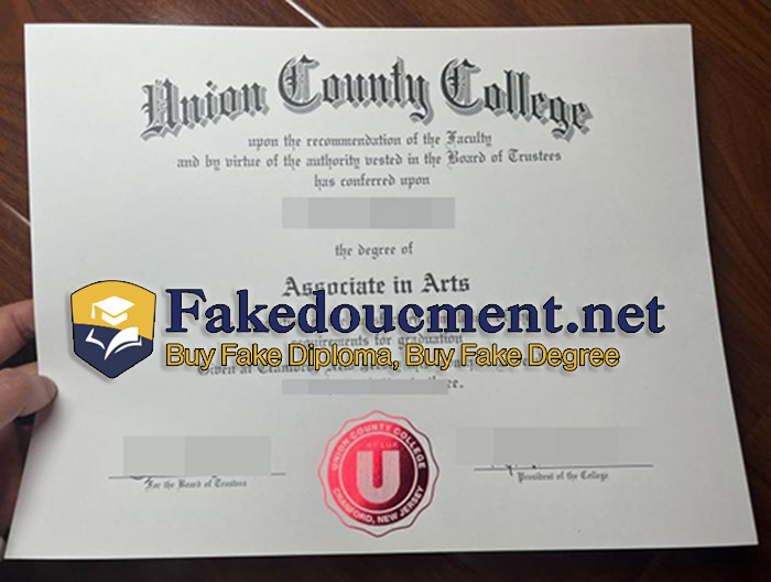 purchase realistic Union County College diploma