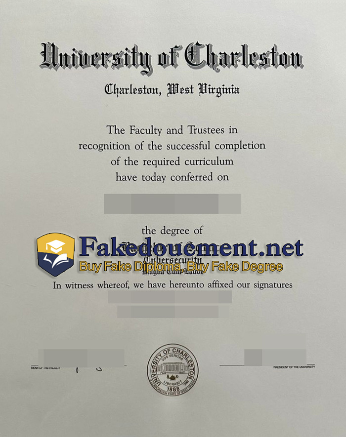 purchase realistic University of Charleston diploma