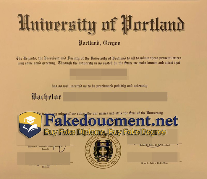 purchase realistic University of Portland diploma