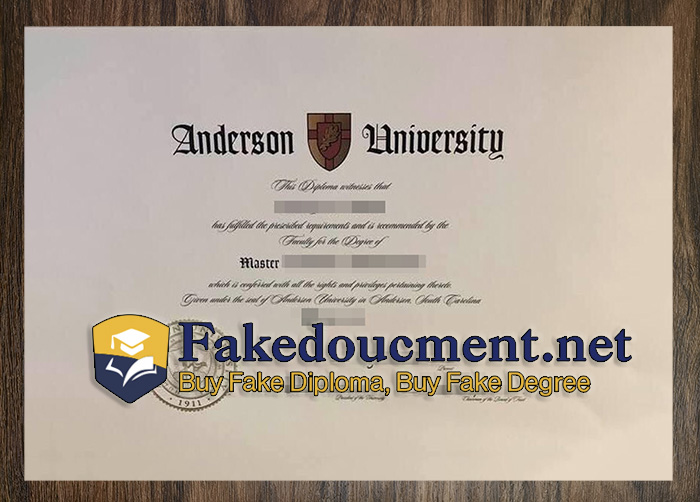 purchase realistic Anderson University diploma