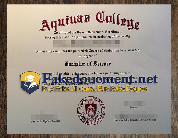 purchase realistic Aquinas College diploma