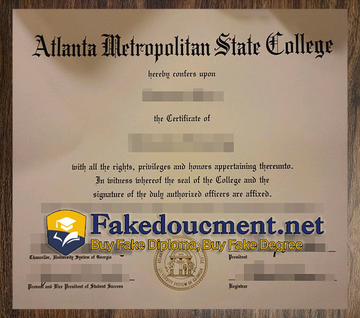 purchase realistic Atlanta Metropolitan State College diploma