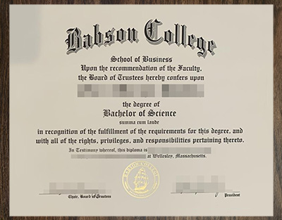 purchase realistic Babson College degree