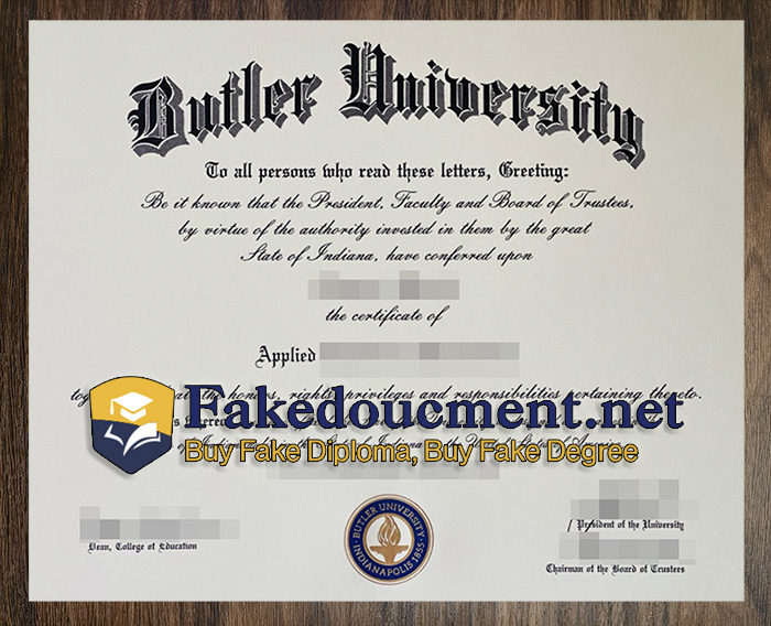 purchase realistic Butler University diploma