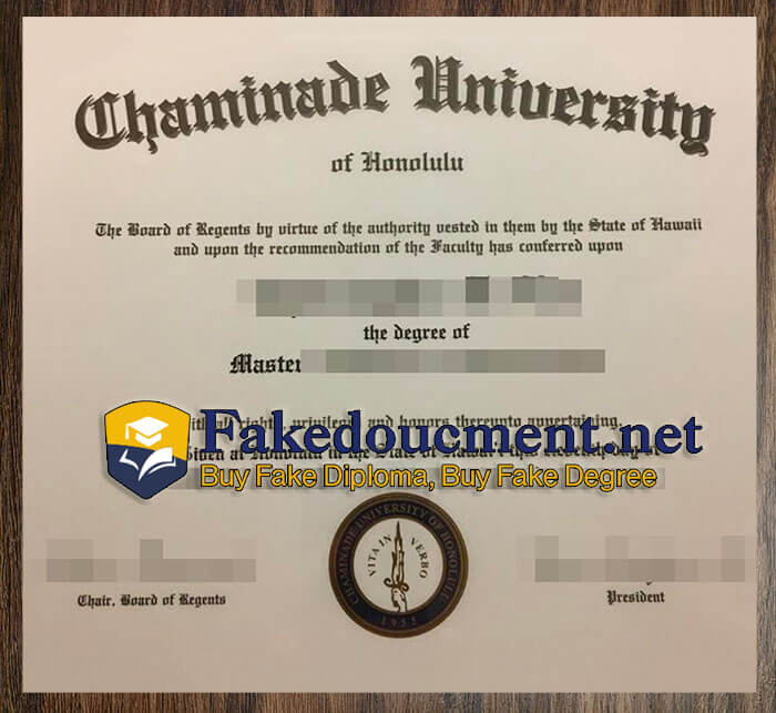 purchase realistic Chaminade University of Honolulu diploma