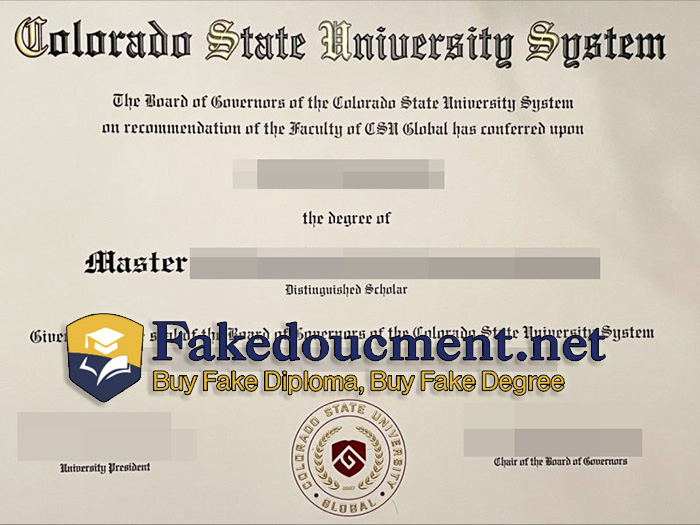 purchase realistic Colorado State University diploma