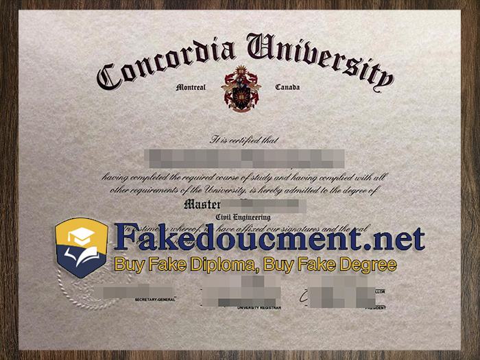 purchase realistic Concordia University diploma