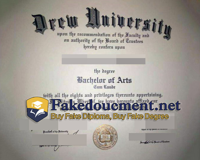 purchase realistic Drew University diploma