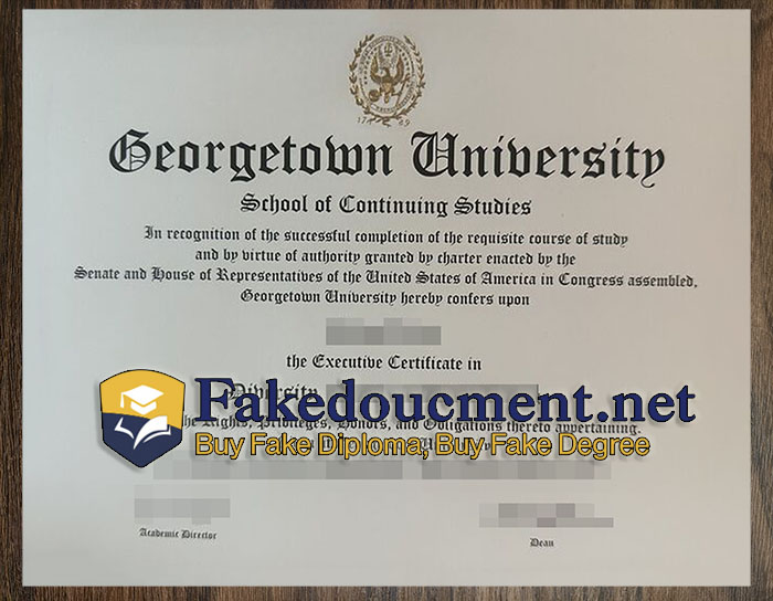 purchase realistic Georgetown University diploma