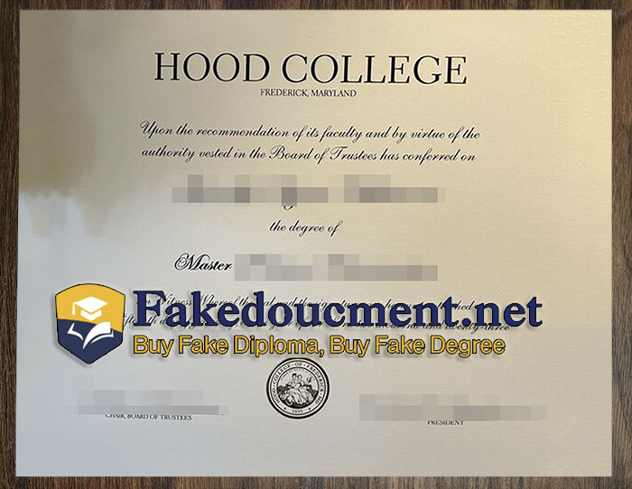 purchase realistic Hood College diploma