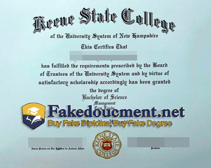 purchase realistic Keene State University diploma