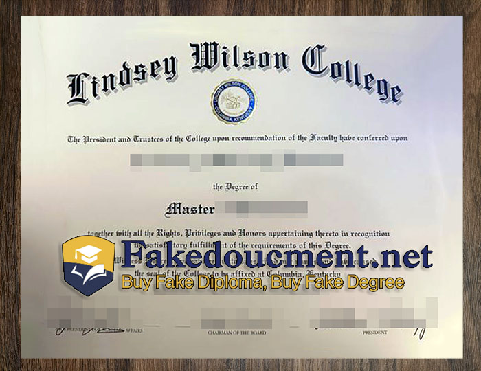 purchase realistic Lindsey Wilson College diploma