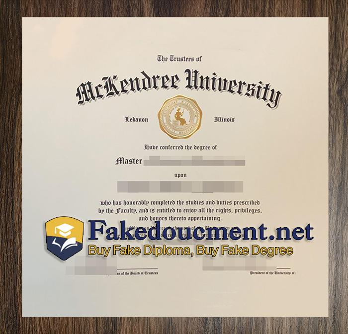 purchase realistic Mckendree University diploma