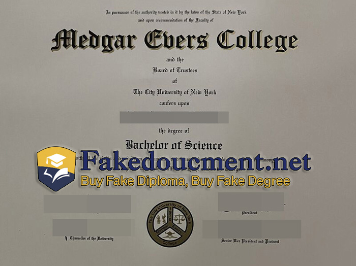 purchase realistic Medgar Evers College diploma