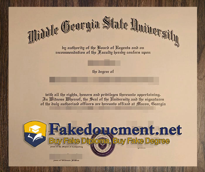 purchase realistic Middle Georgia State University diploma