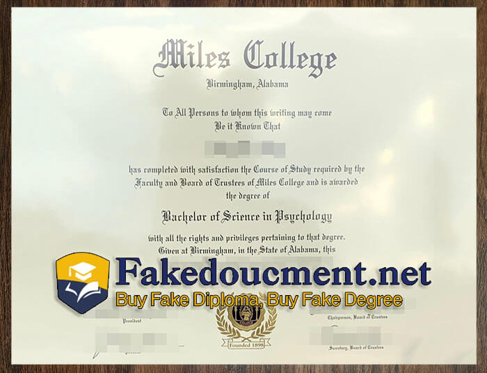 purchase realistic Miles College diploma