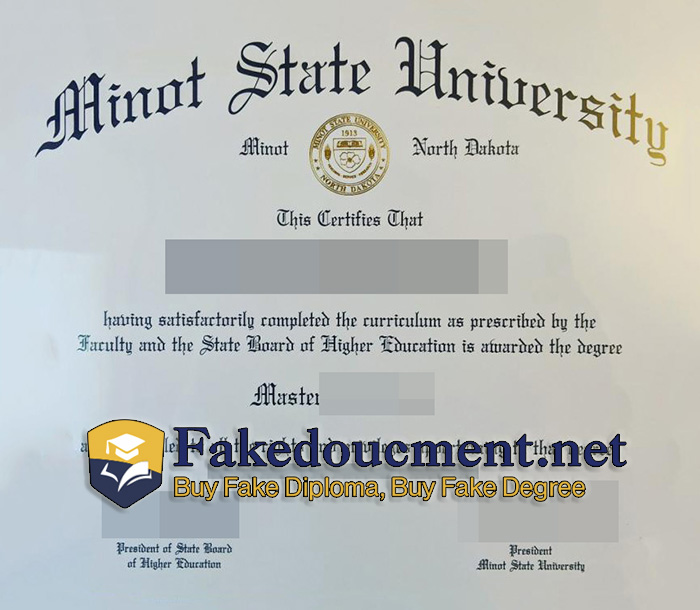 purchase realistic Minot State University diploma