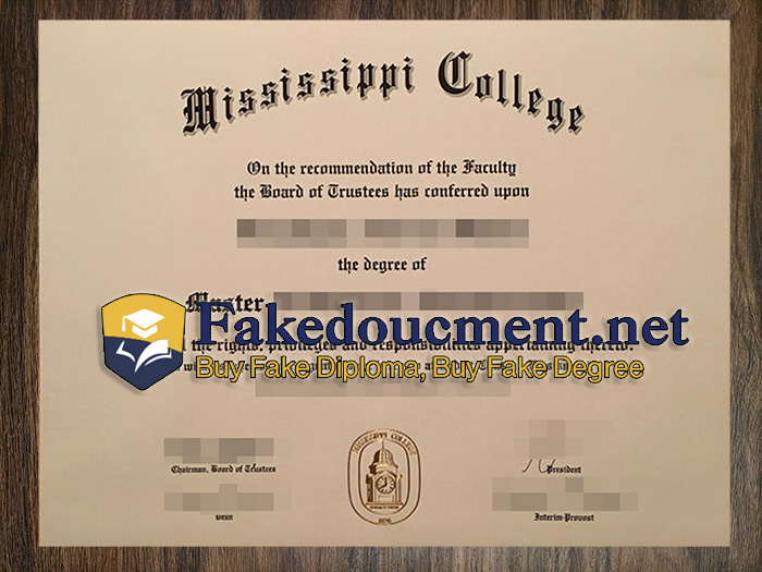 purchase realistic Mississippi College diploma