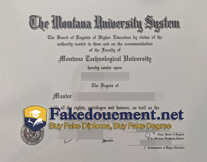 purchase realistic Montana Technological University diploma