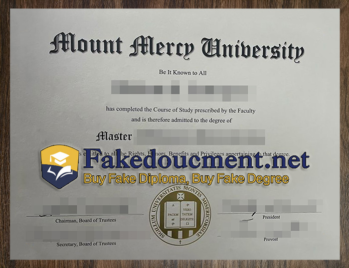 purchase realistic Mount Mercy University diploma