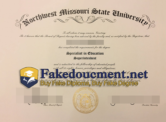 purchase realistic Northwest Missouri State University diploma