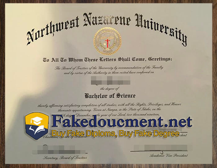 purchase realistic Northwest Nazarene University diploma