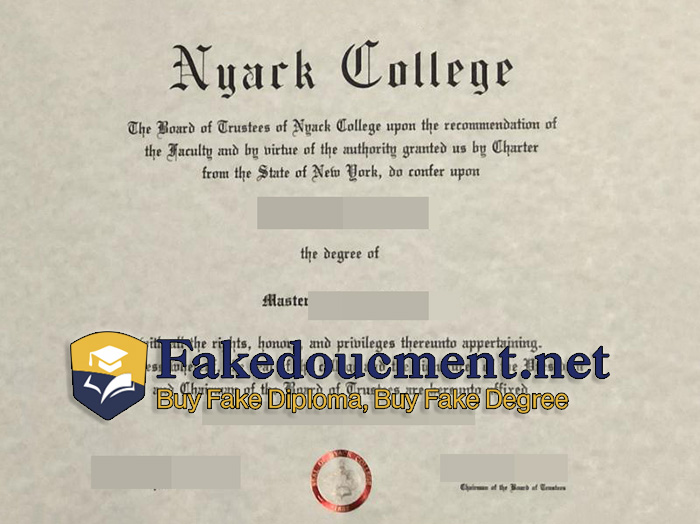 purchase realistic Nyack College diploma