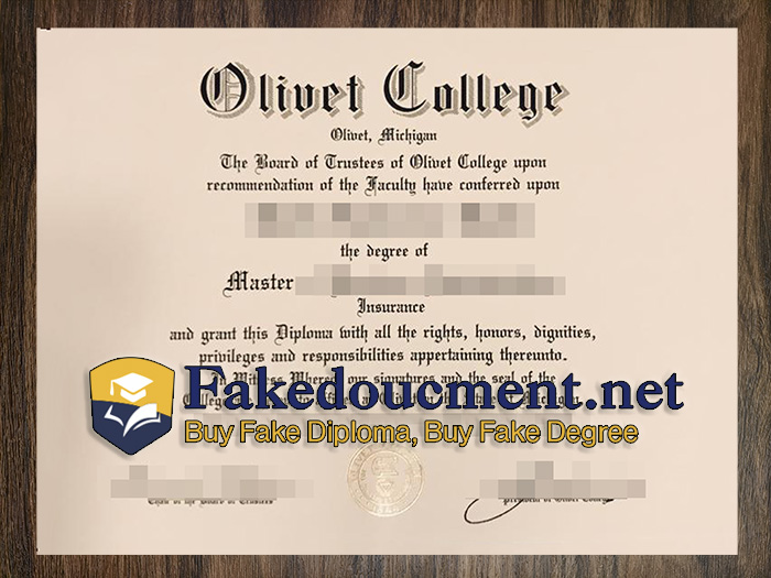 purchase realistic Olivet College diploma