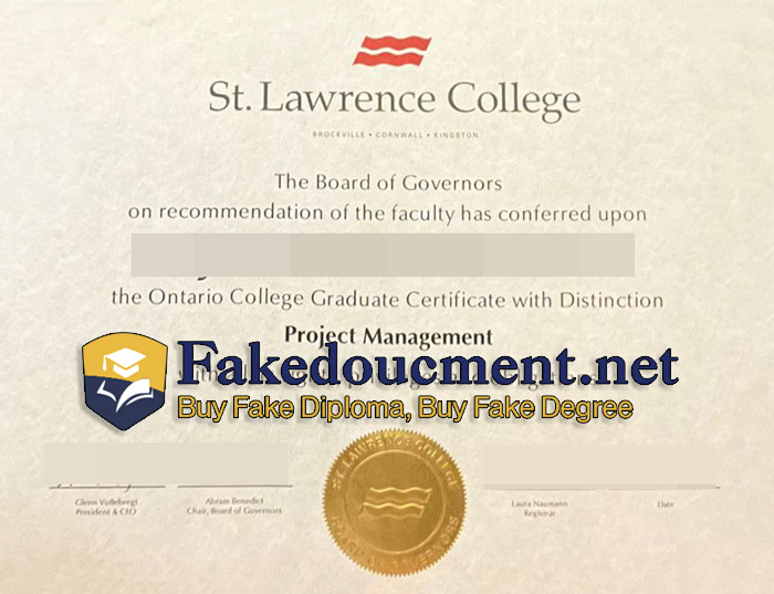 purchase realistic ST Lawrence College diploma