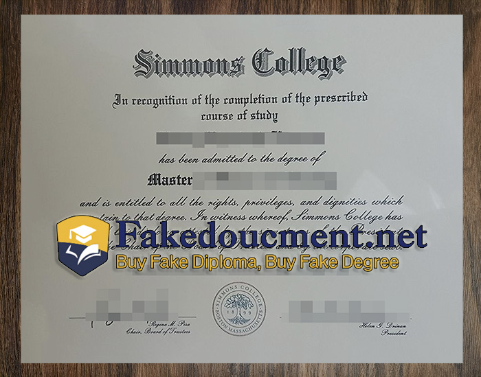 purchase realistic Simmons College diploma