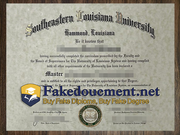 purchase realistic Southeastern Louisiana University diploma