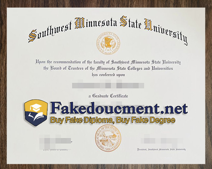 purchase realistic Southwest Minnesota State University diploma