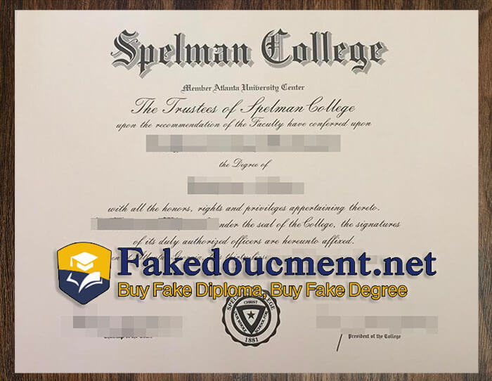 purchase realistic Spelman College diploma