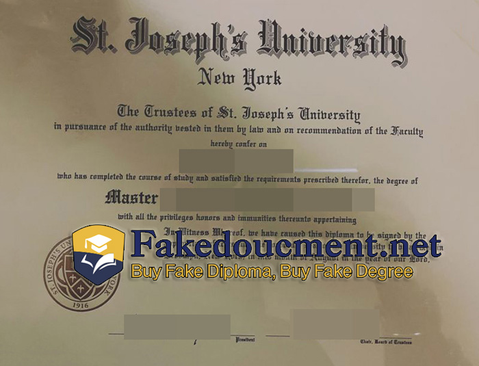 purchase realistic St Joseph's University diploma