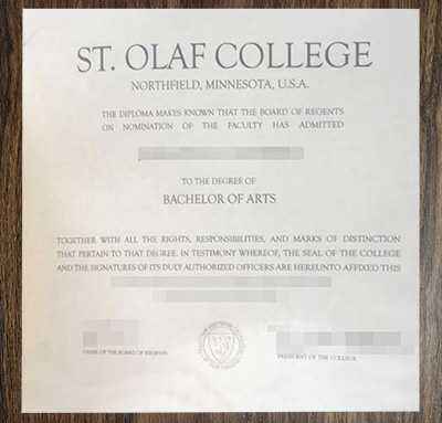 purchase realistic St Olaf College degree