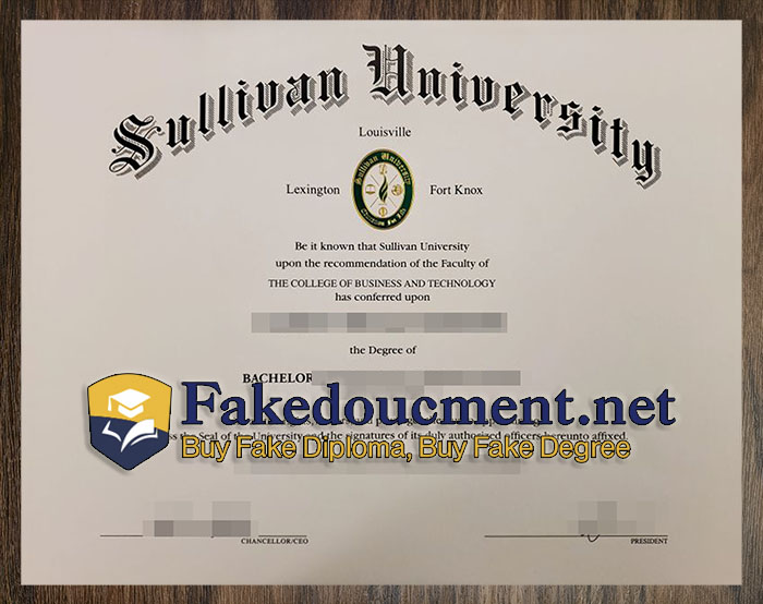 purchase realistic Sullivan University diploma