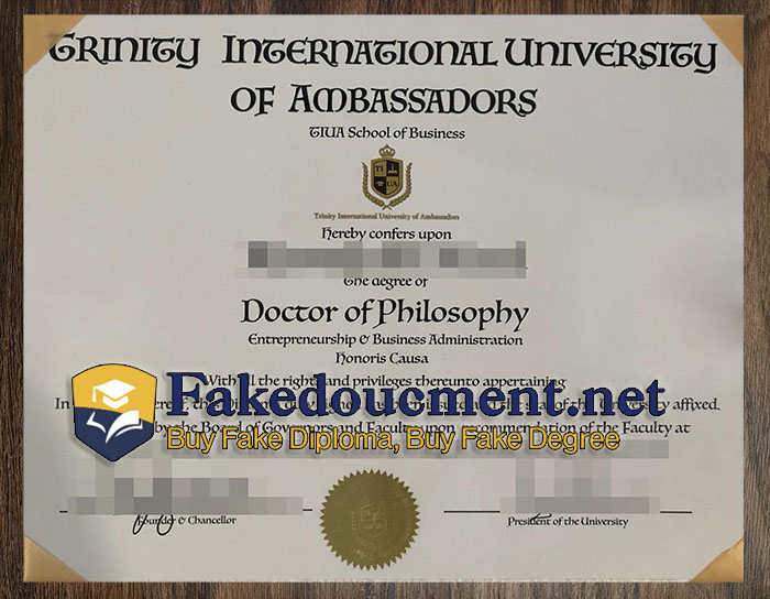 purchase realistic Trinity International University diploma