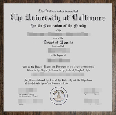 purchase realistic University of Baltimore degree