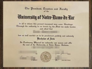 purhase realistic University of Notre Dame du Lar degree