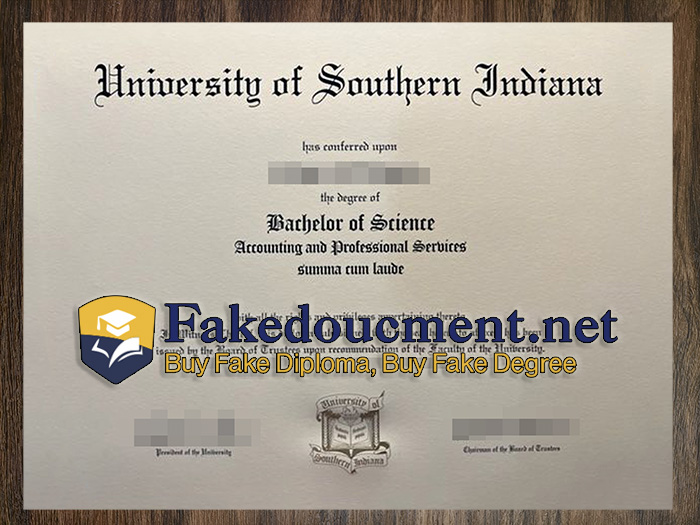 purchase realistic University of Southern Indiana diploma