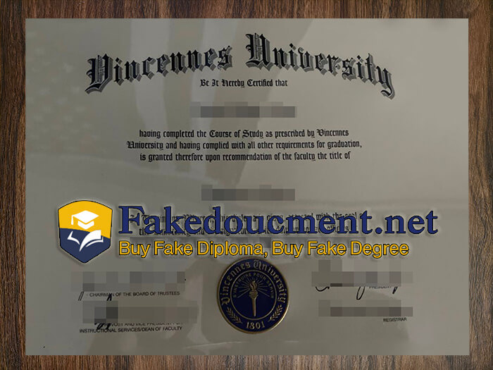 purchase realistic Vincennes University diploma