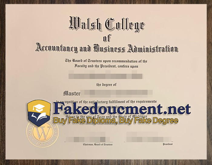 purchase realistic Walsh College diploma